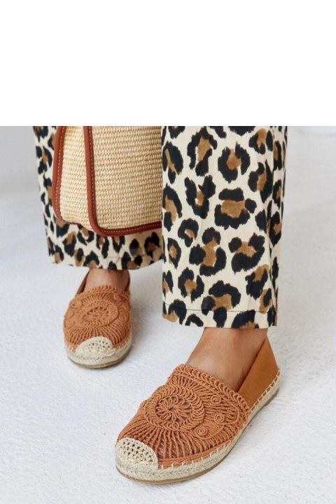 Brązowe espadryle z haftem Kalba - Solea Brązowe espadryle z haftem Kalba - Solea