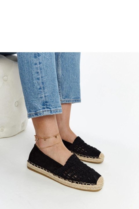 Czarne ażurowe espadryle Gordana - Solea Czarne ażurowe espadryle Gordana - Solea