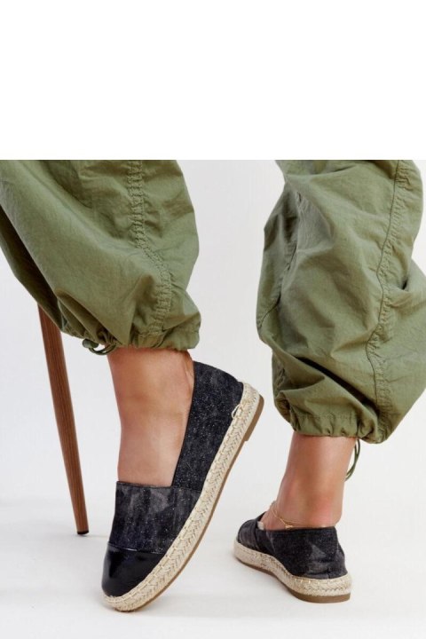 Czarne błyszczące espadryle Surana - Solea Czarne błyszczące espadryle Surana - Solea