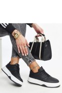 Czarne sneakersy na grubszej podeszwie Rafida - Solea