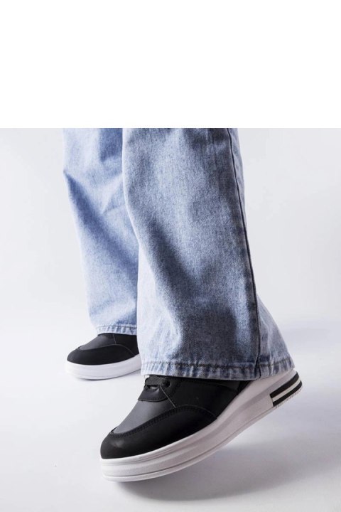 Czarne sneakersy na koturnie CinqMars - Solea Czarne sneakersy na koturnie CinqMars - Solea
