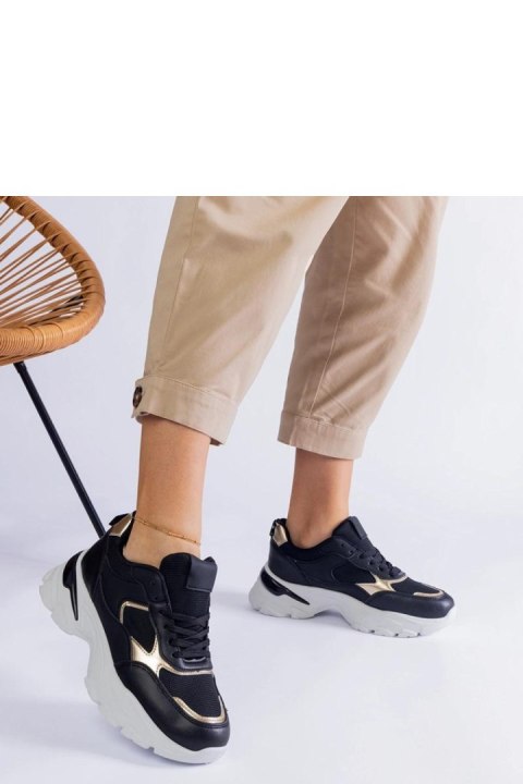 Czarne sneakersy na masywnej podeszwie Torreza - Solea Czarne sneakersy na masywnej podeszwie Torreza - Solea