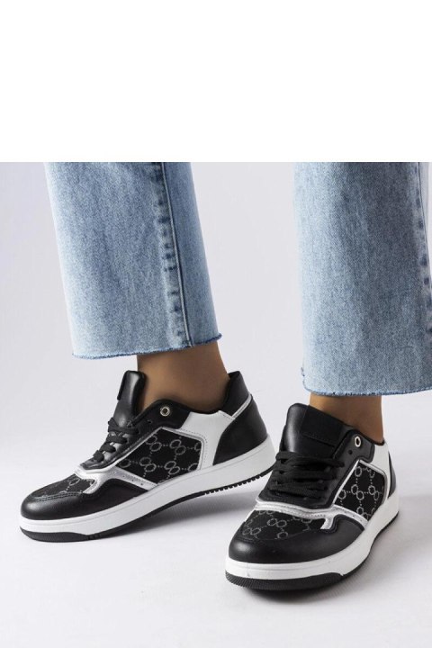 Czarne sneakersy zdobione monogramem Isidora - Solea Czarne sneakersy zdobione monogramem Isidora - Solea