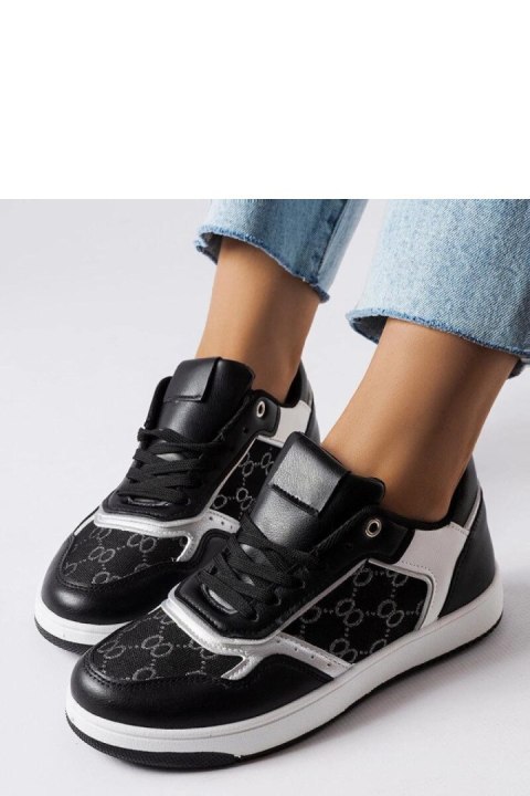 Czarne sneakersy zdobione monogramem Isidora - Solea Czarne sneakersy zdobione monogramem Isidora - Solea