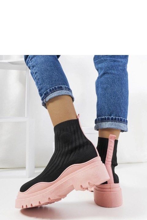 Czarno różowe wysokie sneakersy Marks - Solea Czarno różowe wysokie sneakersy Marks - Solea