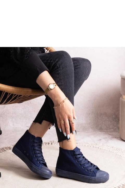 Granatowe wysokie trampki Rafife - Solea Granatowe wysokie trampki Rafife - Solea