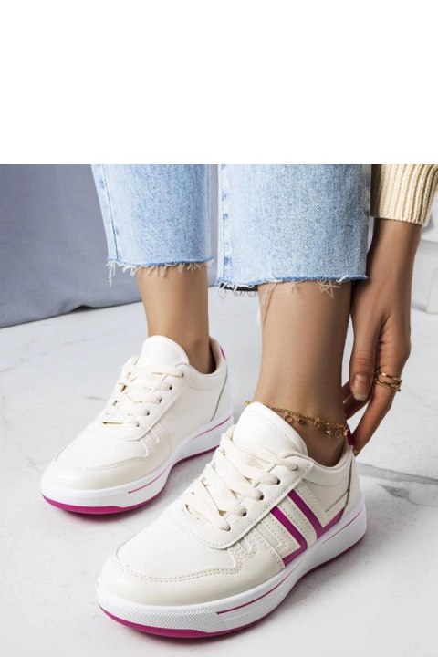Kremowe sneakersy z różowymi wstawkami Olympia - Solea Kremowe sneakersy z różowymi wstawkami Olympia - Solea