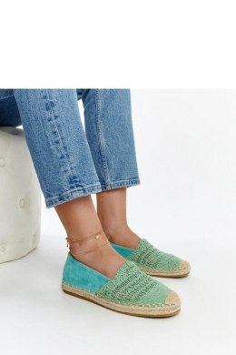 Miętowe ażurowe espadryle Gordana - Solea