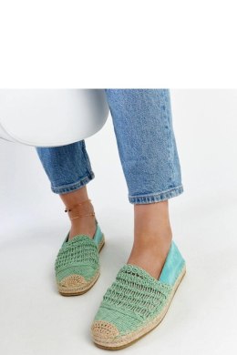 Miętowe ażurowe espadryle Gordana - Solea