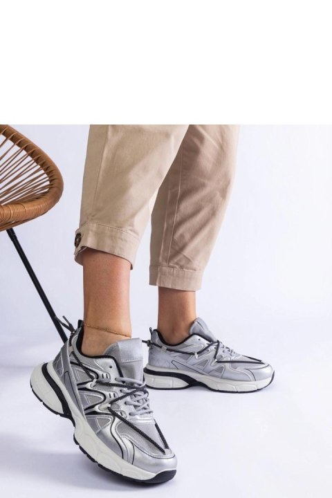 Srebrne damskie sneakersy na masywnej podeszwie Colunga - Solea Srebrne damskie sneakersy na masywnej podeszwie Colunga - Solea