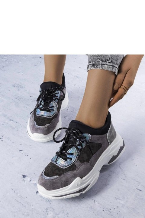 Szare sneakersy zdobione wstawkami Savard - Solea Szare sneakersy zdobione wstawkami Savard - Solea