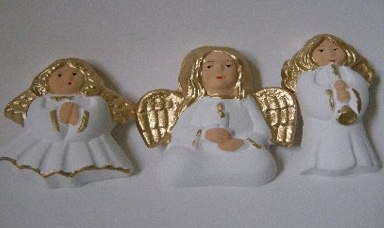 Aniołki gipsowe 3szt. M,N - kolor Aniołki gipsowe 3szt. M,N - kolor