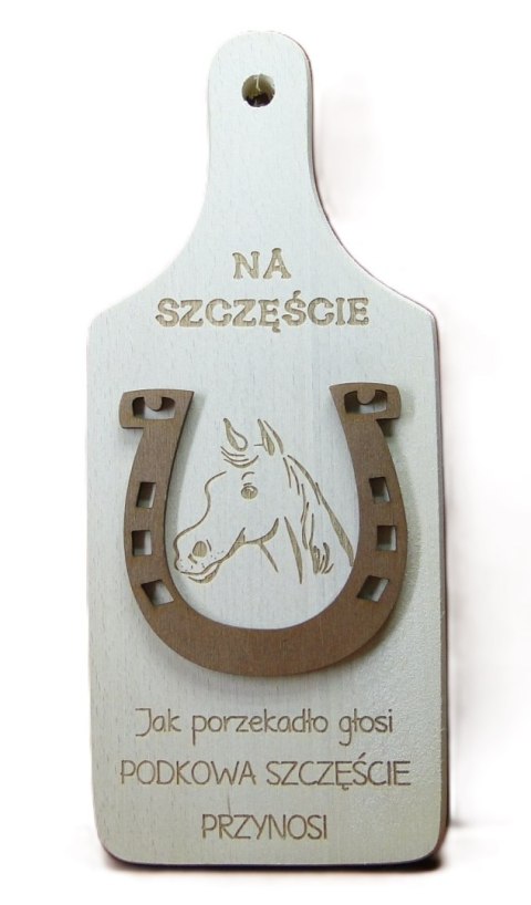 Deska D10 podkowa na szczęście 24 x 10 cm. / P297 Deska D10 podkowa na szczęście 24 x 10 cm. / P297