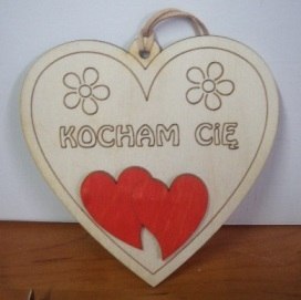 Serce wiszące Walentynka , 12,5 x 12,5 cm Serce wiszące Walentynka , 12,5 x 12,5 cm