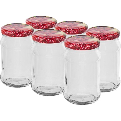 Słoiki z nakrętką kolor 6szt. 300ml | 132305 Słoiki z nakrętką kolor 6szt. 300ml | 132305