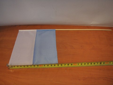 Flaga materiał biało-niebieska 25szt. MARYJNA Flaga materiał biało-niebieska 25szt. MARYJNA