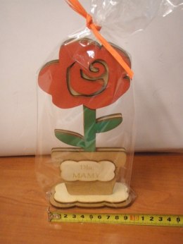 Kwiat doniczka róża MAMA 22 x 11 cm. | 7324