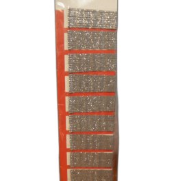 Wsuwki 100szt. srebrne brokat | 1287