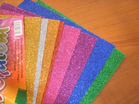 Zeszyt papierów z brokatem 8kol. | ZB-8 Zeszyt papierów z brokatem 8kol. | ZB-8