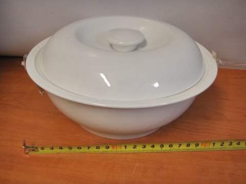 Miska z pokrywą biała porcelana | SN01304 Miska z pokrywą biała porcelana | SN01304