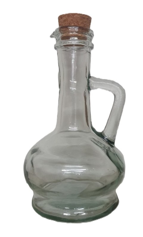 Butelka szklana na ocet oliwę 150ml. z korkiem Butelka szklana na ocet oliwę 150ml. z korkiem