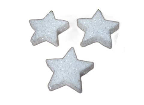 Gwiazdki styropianowe 20szt. brokat 4cm | 6260 Gwiazdki styropianowe 20szt. brokat 4cm | 6260