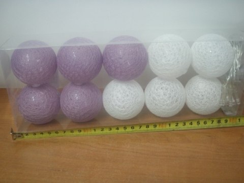 Lampki na baterie 10szt. COTTON BALLS | 475385 Lampki na baterie 10szt. COTTON BALLS | 475385