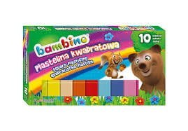 Plastelina 10kol.kwadratowa BAMBINO Plastelina 10kol.kwadratowa BAMBINO
