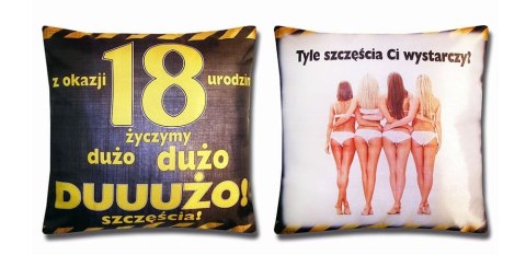 Poduszka urodzinowa 18-nastka Boski Fabio S113 Poduszka urodzinowa 18-nastka Boski Fabio S113