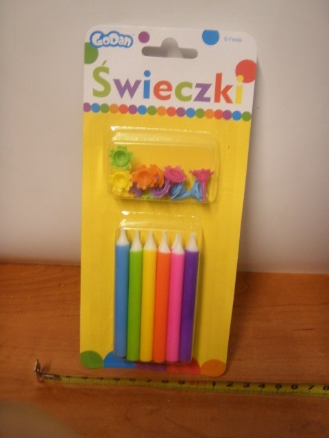 Świeczki 12szt tęcza PF-SUT12 Świeczki 12szt tęcza PF-SUT12