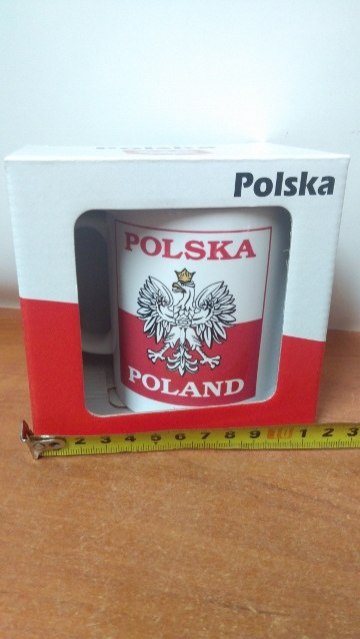 Kubek ceramiczny w kartoniku POLSKA 330ml Kubek ceramiczny w kartoniku POLSKA 330ml