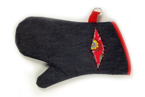 Rękawica kuchenna jeans z magnesem Rękawica kuchenna jeans z magnesem