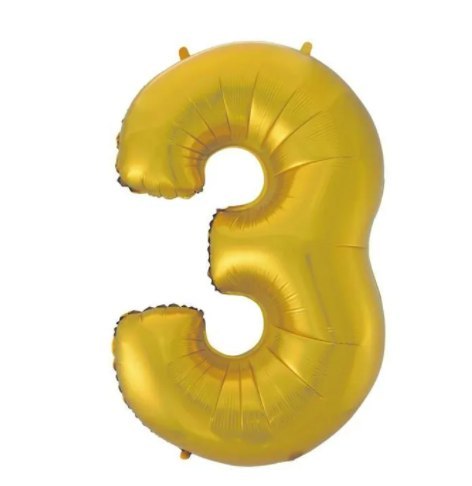Balon cyfra 3 złota 45'' | HS-C45ZM3 Balon cyfra 3 złota 45'' | HS-C45ZM3