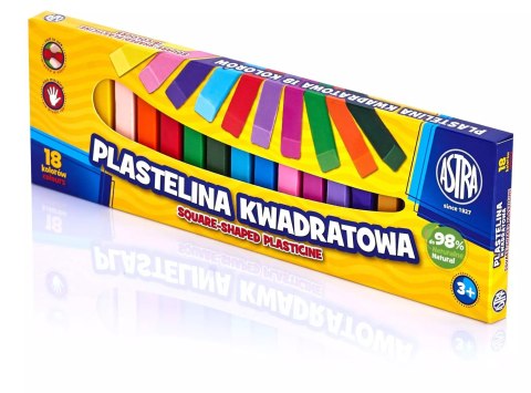 Plastelina 18szt kwadratowa ASTRA Plastelina 18szt kwadratowa ASTRA