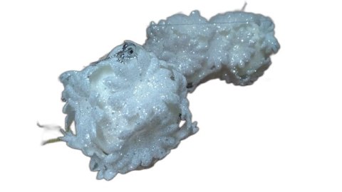 Bombka w kloszu 3szt. BIAŁA BROKAT | WAD7572 Bombka w kloszu 3szt. BIAŁA BROKAT | WAD7572