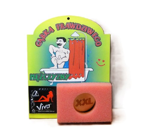 Gąbka prawdziwego mężczyzny XXL zawieszka 19,5 x 15,5 cm / P366 Gąbka prawdziwego mężczyzny XXL zawieszka 19,5 x 15,5 cm / P366