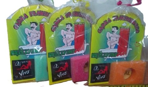 Gąbka prawdziwego mężczyzny XXL zawieszka 19,5 x 15,5 cm / P366 Gąbka prawdziwego mężczyzny XXL zawieszka 19,5 x 15,5 cm / P366