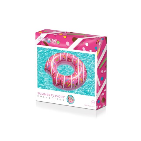 Koło do pływania 107cm ugryziony donut BESTWAY | 36118 Koło do pływania 107cm ugryziony donut BESTWAY | 36118