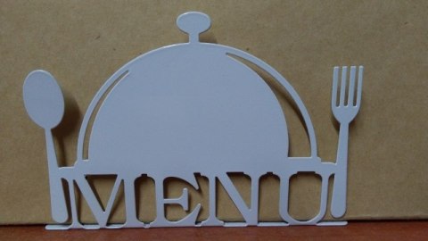 Serwetnik metalowy MENU biały SN1090 Serwetnik metalowy MENU biały SN1090
