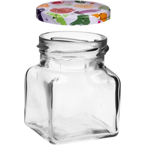 Słoik 120ml + zakrętka CZTERY KĄTY 6szt. | 132122 Słoik 120ml + zakrętka CZTERY KĄTY 6szt. | 132122