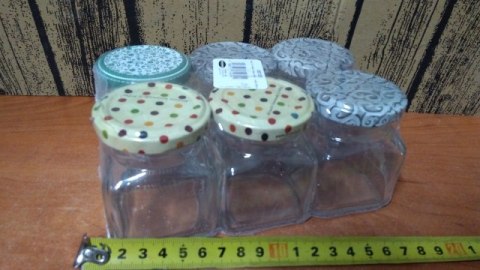 Słoik 120ml + zakrętka CZTERY KĄTY 6szt. | 132122 Słoik 120ml + zakrętka CZTERY KĄTY 6szt. | 132122
