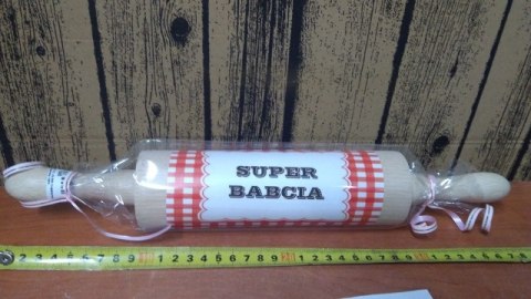 Wałek do ciasta SUPER BABCIA 40cm P787W1 Wałek do ciasta SUPER BABCIA 40cm P787W1