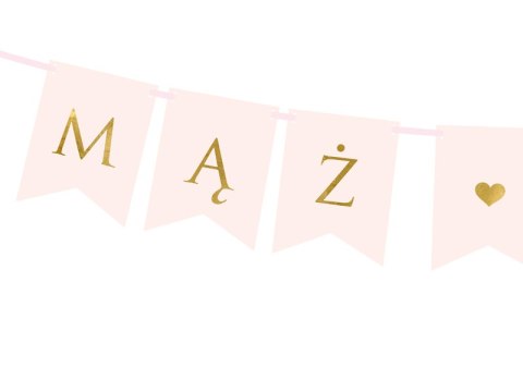 Baner różowy MĄŻ/ŻONA 15x110cm | GRL67-081J Baner różowy MĄŻ/ŻONA 15x110cm | GRL67-081J