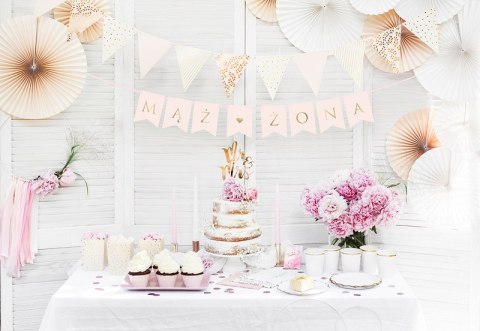 Baner różowy MĄŻ/ŻONA 15x110cm | GRL67-081J Baner różowy MĄŻ/ŻONA 15x110cm | GRL67-081J