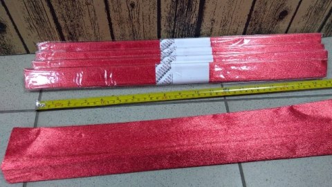 Bibuła 5szt. metalizowana CZERWONA 50x100cm | KRM-162 Bibuła 5szt. metalizowana CZERWONA 50x100cm | KRM-162