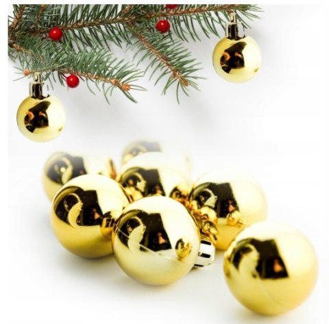 Bombki metalizowane 30szt. ZŁOTE 3cm | OZB06308 Bombki metalizowane 30szt. ZŁOTE 3cm | OZB06308