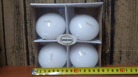 Świeca pływająca 4szt. BIAŁA lakier bezbarwny 70/40mm Świeca pływająca 4szt. BIAŁA lakier bezbarwny 70/40mm