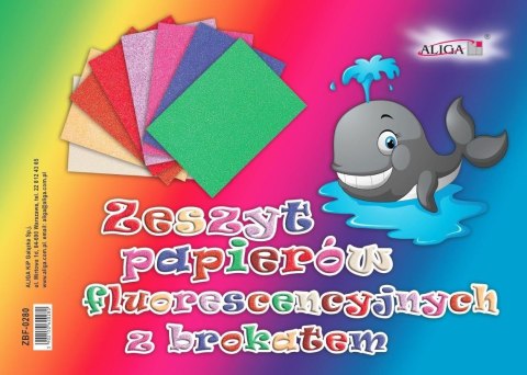 Zeszyt papierów 25x35 FLUOERESCENCYJNYCH z brokatem | ZBF-0280 Zeszyt papierów 25x35 FLUOERESCENCYJNYCH z brokatem | ZBF-0280