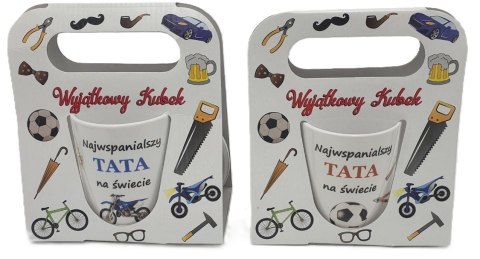 Kubek w torebce Najwspanialszy Tata na świecie 300 ml Kubek w torebce Najwspanialszy Tata na świecie 300 ml