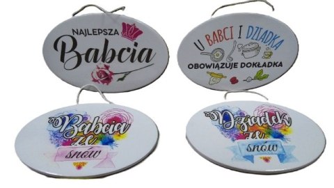 Tabliczka ceramiczna 23 x 15,5 cm BABCIA / DZIADEK Tabliczka ceramiczna 23 x 15,5 cm BABCIA / DZIADEK